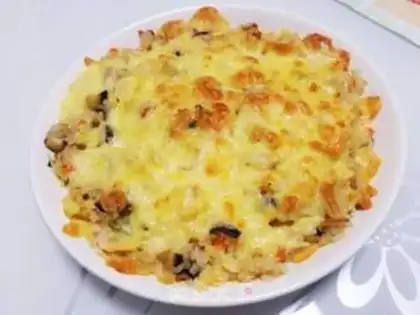 Make Carrot mushroom rice step 5