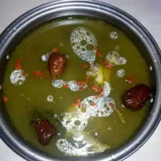 Make Nutritional chicken mushroom fire pot step 8