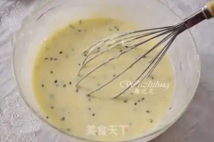 Make Black sesame egg rolls step 3