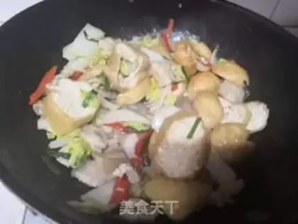 Make Tofu fried cabbage step 7