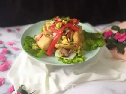 Make Tofu fried cabbage step 10