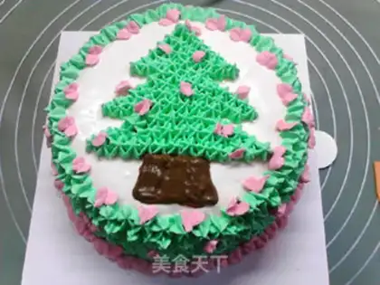 Make Christmas tree cake step 13