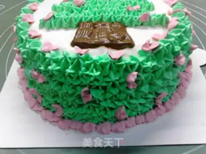 Make Christmas tree cake step 14