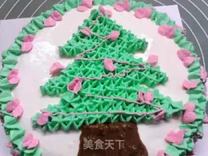 Make Christmas tree cake step 15