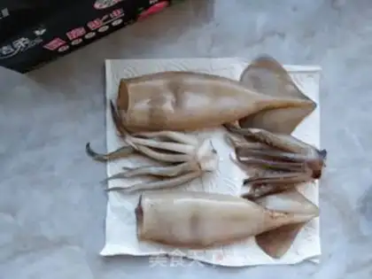 Make Squid rice step 1