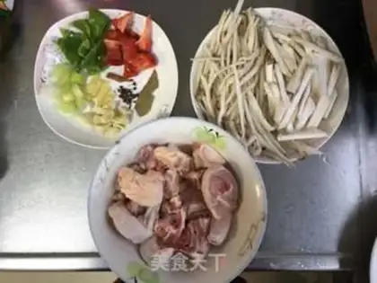 Make Chicken stew mushrooms step 2
