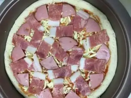 Make Bacon sausage pizza step 5