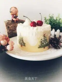 Make Christmas theme cake step 19