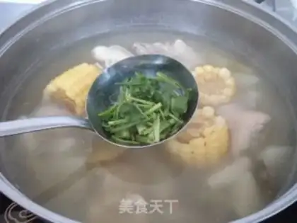 Make The radish corntail soup step 9