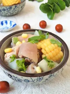 Make The radish corntail soup step 10