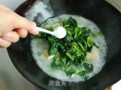 Make Spinach tofu soup step 10