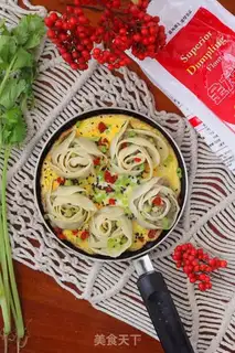 Make Roses holding eggs and dumplings step 33