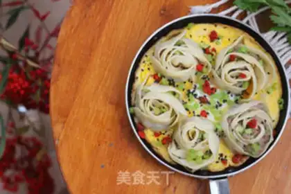 Make Roses holding eggs and dumplings step 34