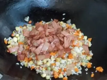 Make Bacon fried rice step 9