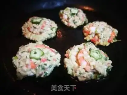 Make Shrimp tofu vegetable pancakes step 13