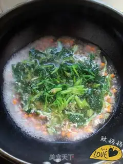Make Meat-ding spinach soup step 9