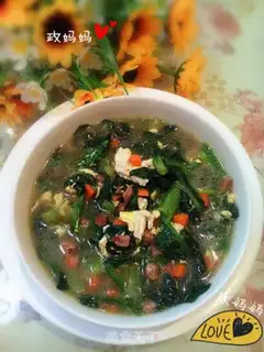 Make Meat-ding spinach soup step 12
