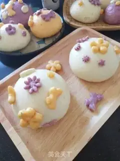 Make Flower buns step 8