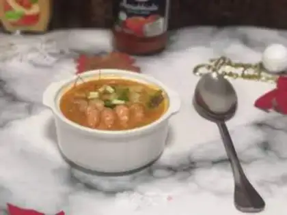Make Golden Tomato shrimp soup step 5