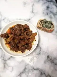 Make A duck with bean petal sauce step 4