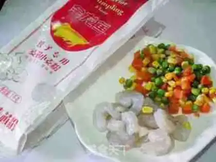 Make Pork shrimp corn dumplings step 0
