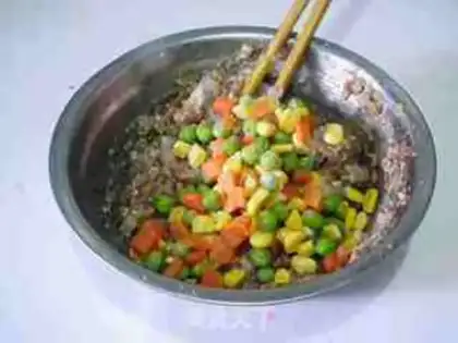 Make Pork shrimp corn dumplings step 6