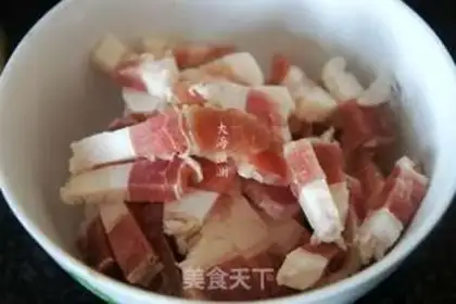 Make Bean horned meat step 1