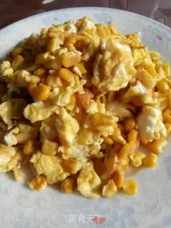 Make Fruit corn fried eggs step 4