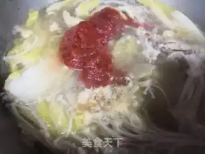 Make Big cabbage chicken soup step 5