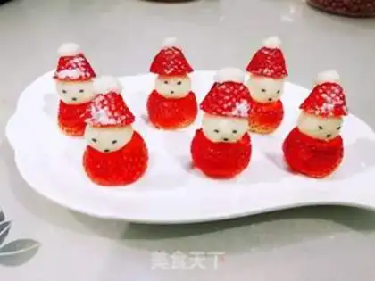 Make Strawberry Santa step 5