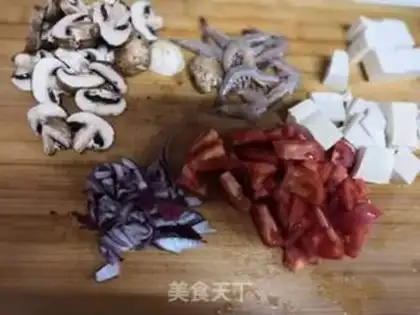 Make Mushroom tofu shrimp soup step 0