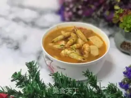 Make Mushroom tofu shrimp soup step 3