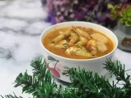 Make Mushroom tofu shrimp soup step 5
