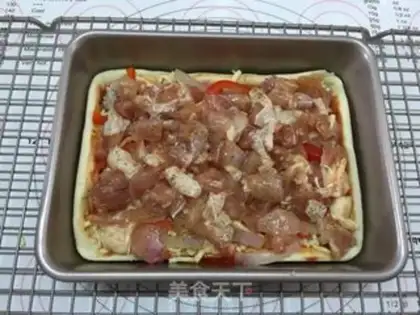 Make Sweet chicken pizza step 13