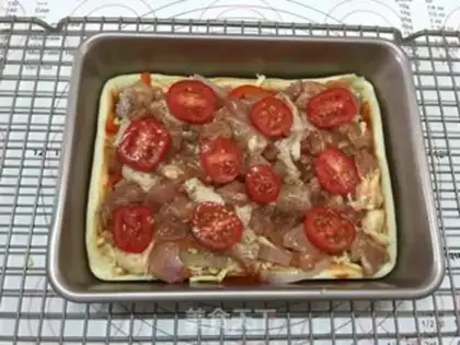 Make Sweet chicken pizza step 14