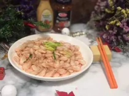 Make Salty rice shrimp step 2