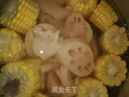 Make Corn Lotus bone soup step 3