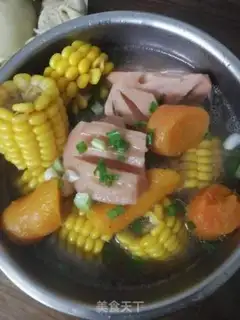 Make Corn Lotus bone soup step 5