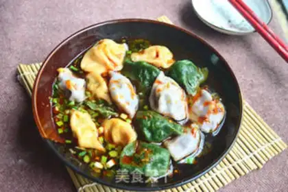 Make Sour soup colored dumplings step 12