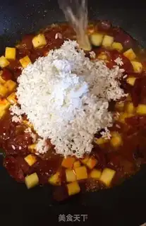 Make Spicy potato rice step 3