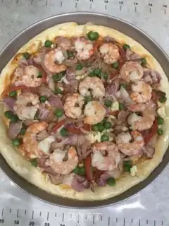 Make Shrimp bacon pizza step 8