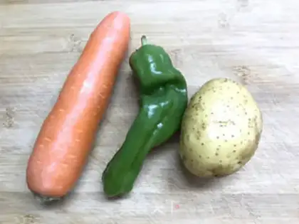 Make Cream pepper carrots with potatoes step 0
