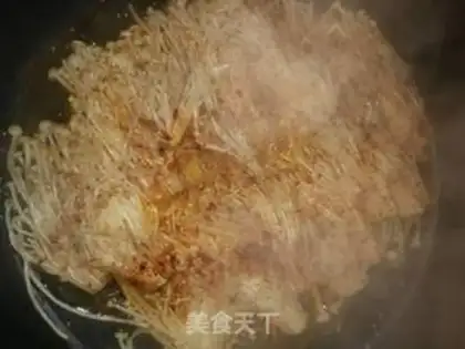 Make Spicy golden needle mushrooms step 5