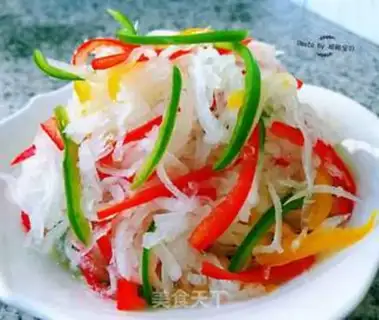 Make The white radish with pepper step 8