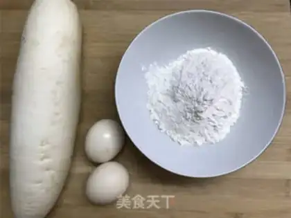 Make radish egg pancakes step 0