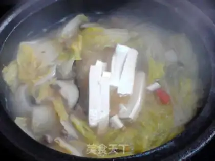 Make Triple cabbage tofu soup step 13