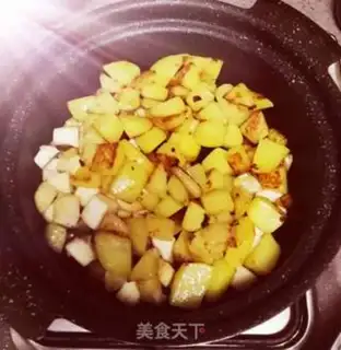 Make Curry potato abalone step 2