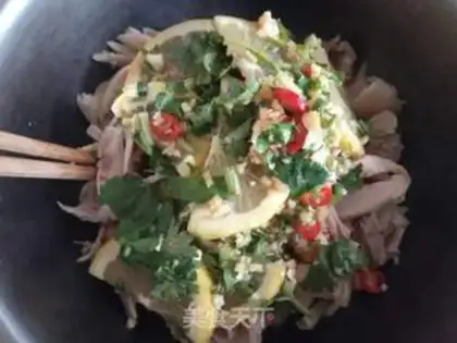 Make The cold lemon hand tore the chicken step 7