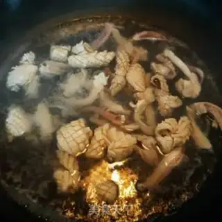 Make The squid fired Dutch beans step 8