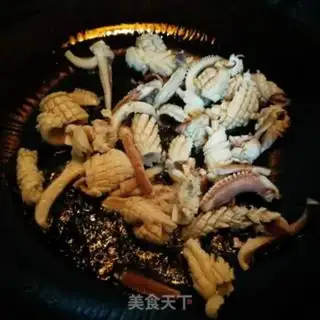 Make The squid fired Dutch beans step 9